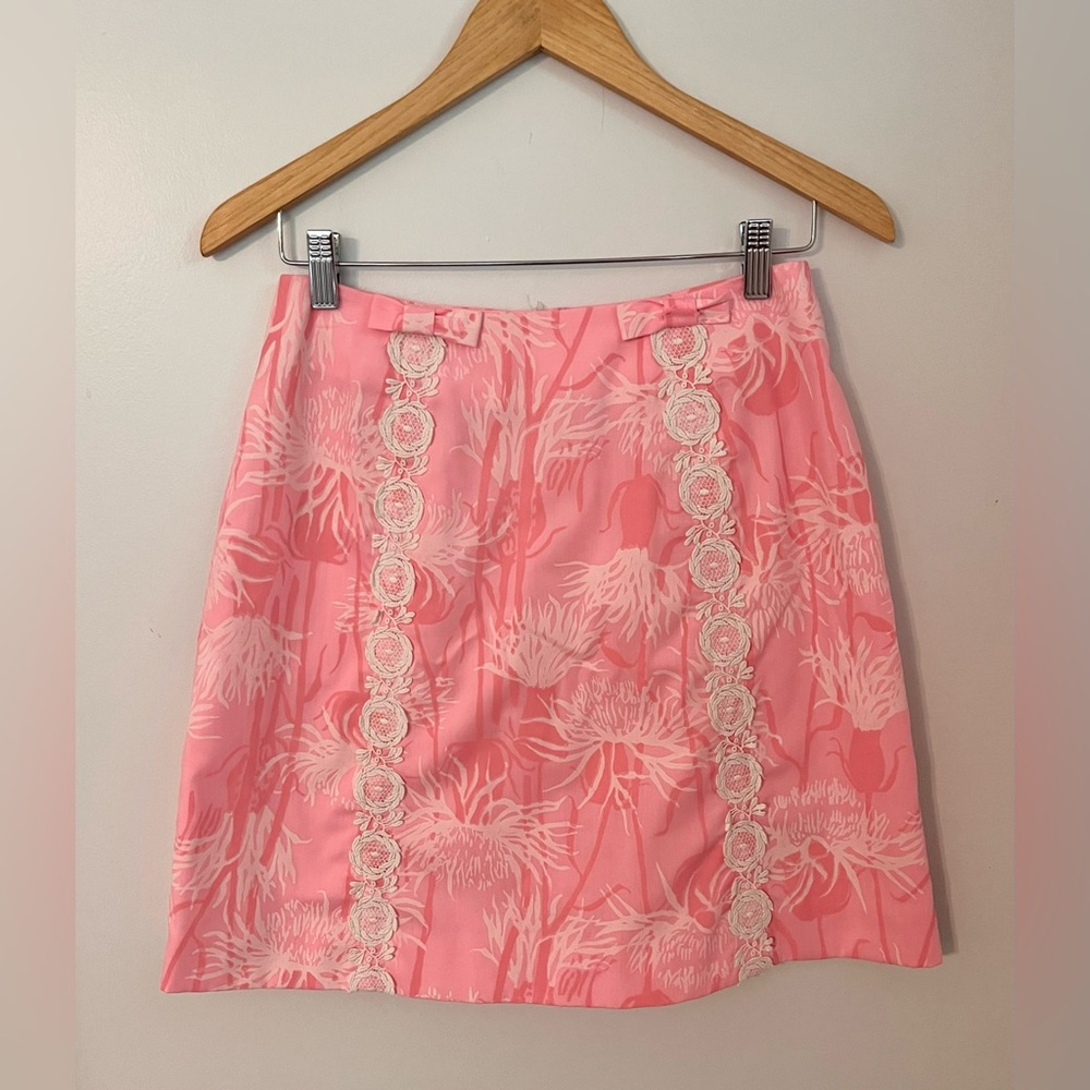 VINTAGE LillyPulitzer A-line Skirt Pink Beachy 1960’s 1970’s RARE sz 10